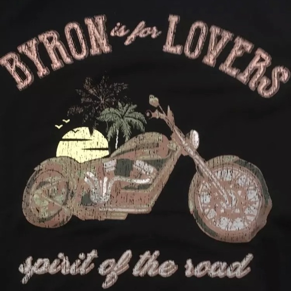 Byron Lovers Vintage Black Graphic T-Shirt - Picture 4 of 7
